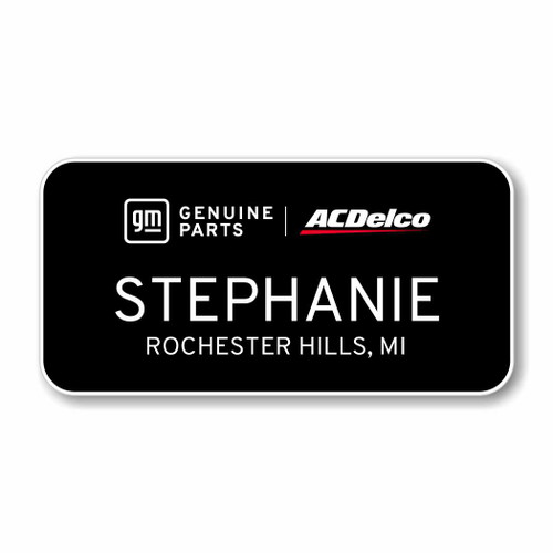 GM Genuine Parts ACDelco Black 3" X 1.5" Name Badge