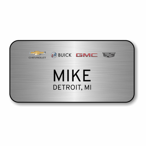 GM 4 Brand 2022 Silver  3" x 1.5" Name Badge