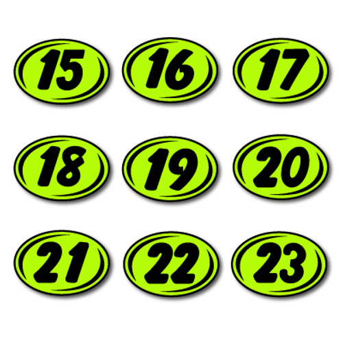 Bold Year Model Signs Black and Chartreuse 12pk {EZ226-C}