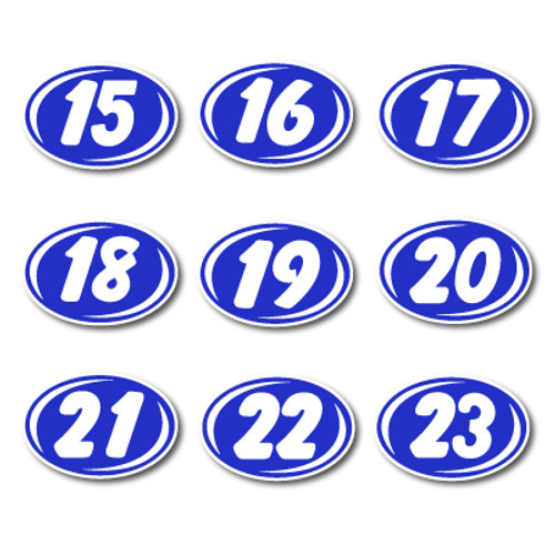 Bold Year Model Signs White and Blue 12pk {EZ226-WB}