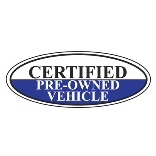 Certified Pre-Owned Vehicle Oval Sign 12pk {EZ196-F}