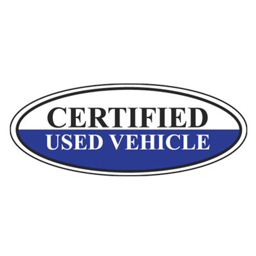 Certified Used Vehicle Oval Sign 12pk {EZ196-G}