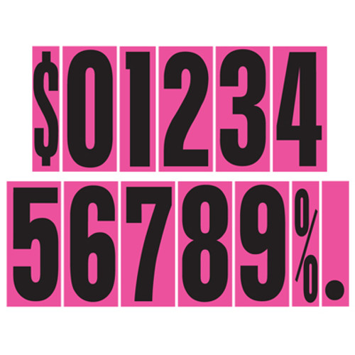 9 1/2 inch Hot Pink Adhesive Number 12pk
