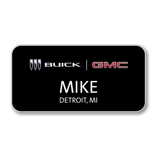 Buick GMC 2023 Black 3" x 1.5" Name Badge