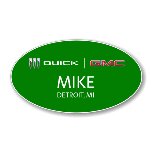 Buick GMC 2023 Green Oval Name Badge