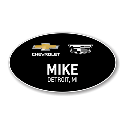 Chevrolet Cadillac Black Oval Name Badge Current Logos