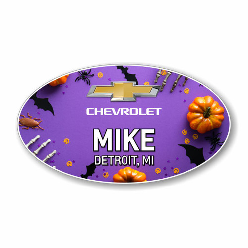 Halloween Design 3 Oval Name Badge