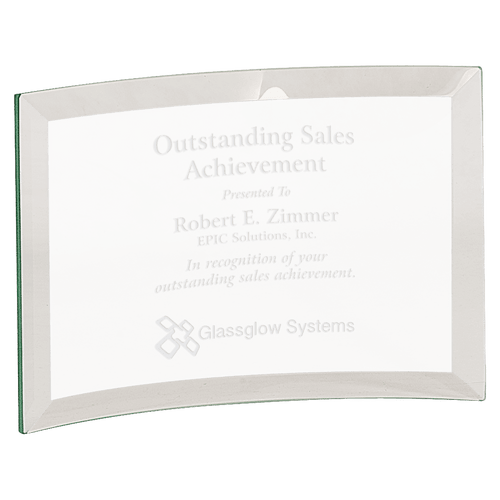 Beveled Jade Glass Crescent