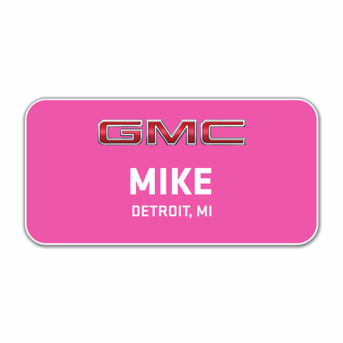 GMC Pink 3" X 1.5" Name Badge
