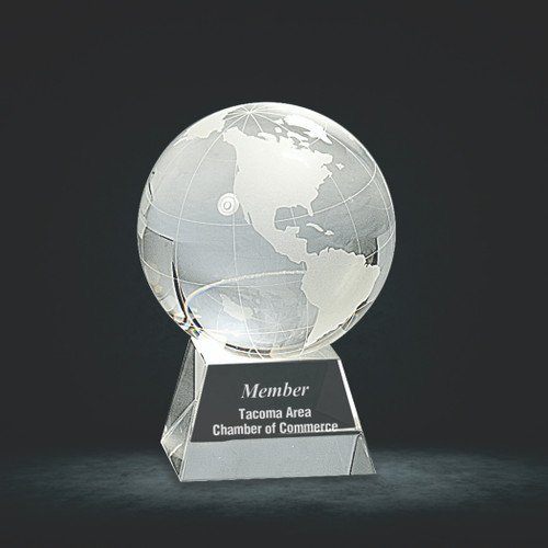 Crystal Globe on Clear Base