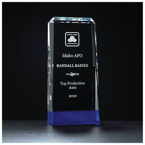 Premium Series Clear Crystal with Cobalt Blue Crystal Base