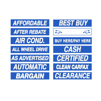 15 inch Blue & White Sign {12 pk}