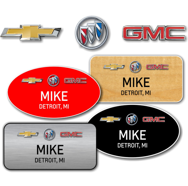 Chevrolet Buick GMC Name Badges - Chevrolet Buick GMC Name Badges
