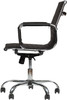 Black Mid-Back Leather Swivel Office Chair