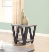 705397 End Table in Antique Gray and Black
