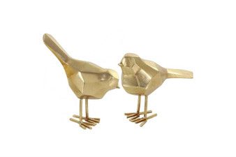Gold Metal Birds (Set of 2)