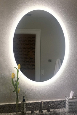 LOM75100C Oval Backlit LED Mirror