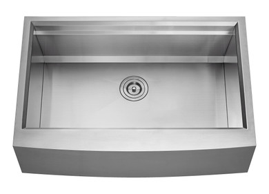 33" Apron Front Single Kitchen Sink in Stainless Steel