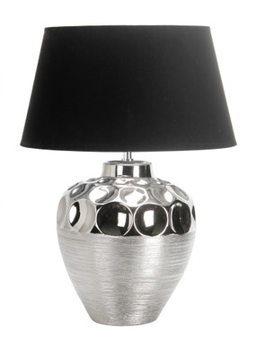 9027T Ceramic Table Lamp in Silver