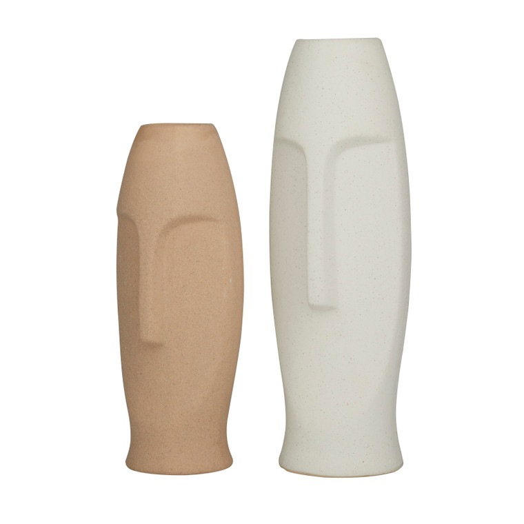Multi Coloured Ceramic Vases (Set of 2)