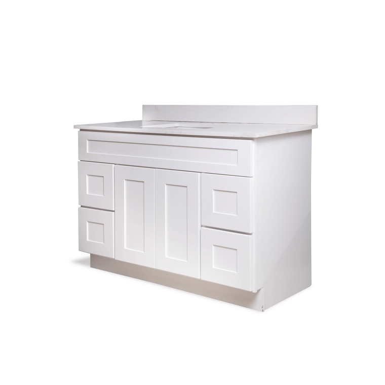 48" Bathroom Cabinet Set in White