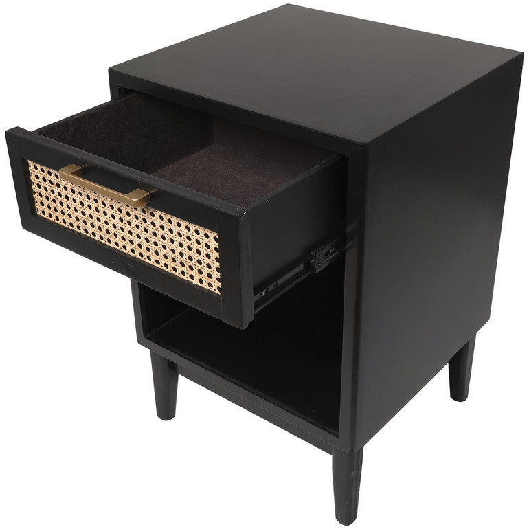 11114 Accent Table in Black/Tan