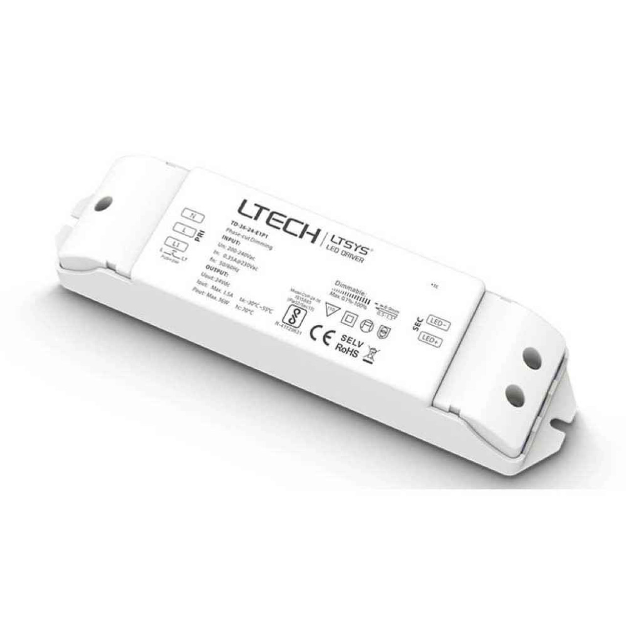 ALIMENTATORE LED 50W 24V TRIAC DIMMERABILE