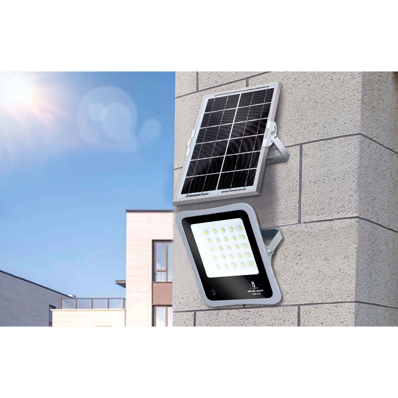 Faretto led con pannello solare 30W ad alta efficienza