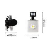 Faro led COB 20W Stagno IP65 bianco naturale con sensore movimento