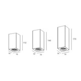 Lampada da soffitto a cubo in gesso - disegni