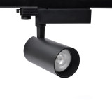 Faretto led da binario 3 piste nero 40W 24°