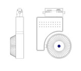 Faretto led binario monofase 23W