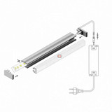 Profilo led stretto da incasso a filo - schema