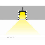 Profilo led alluminio da incasso profondo per effetto linea continua 1 metro