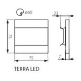 Segnapasso led quadrato Terra 12V