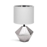 Lampada da tavolo a prisma argento