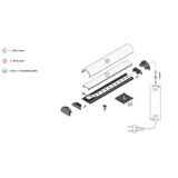 Profilo led flessibile con arco opalino 2 metri