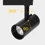 Faretto binario 3 piste 24W nero Faretto binario 3 piste 24W nero