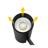 Faretto binario 3 piste 24W nero Faretto binario 3 piste 24W nero