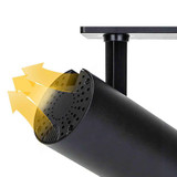 Faretto per binario 3 piste 10W nero - particolari