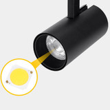Faretto per binario 3 piste 10W nero - particolari