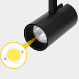 Faretto per binario 3 piste 15W nero - particolari