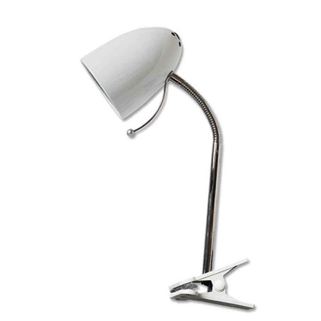 Lampada con pinza bianca