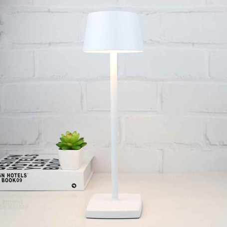 Lampada da tavolo ricaricabile bianca