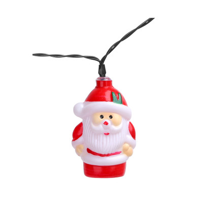 Catena luminosa di babbi natale