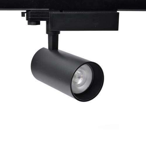 Faretto led da binario 3 piste nero 40W 24°