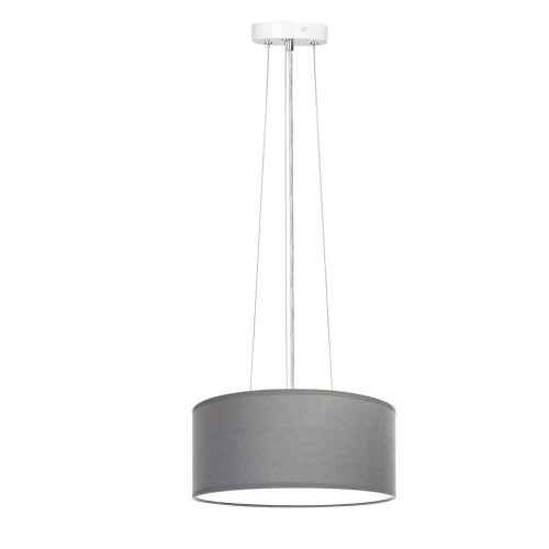 Lampadario in tessuto grigio
