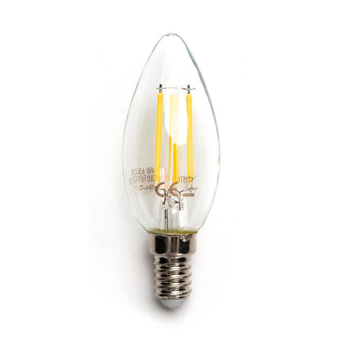 Lampadina a candela trasparente 4W E14
