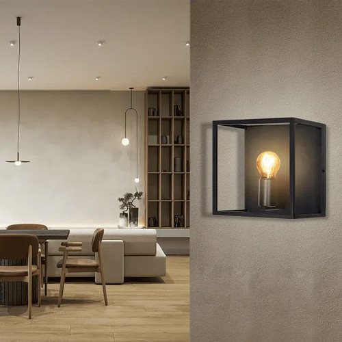 Applique da interno in ferro nero