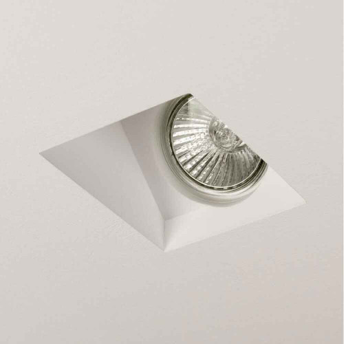 Portafaretto in gesso da incasso quadrato inclinato